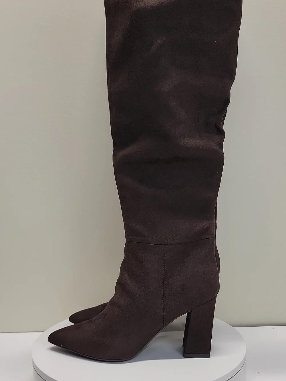 Marc Fisher NEW IN BOX Faux-Suede Over-the-Knee Boot - Dark Brown